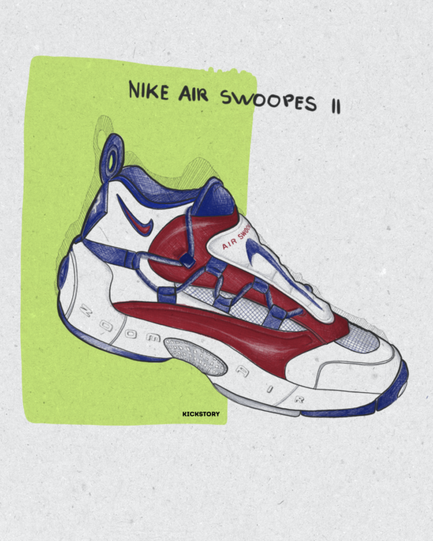The second model of her sneaker line, the Air Swoopes II, had a different lace system and introduced the Zoom technology. It was with this sneaker that she won gold at the 1996 Olympics in Atlanta with the national team, as well as a few games in the first ever season of the WNBA.