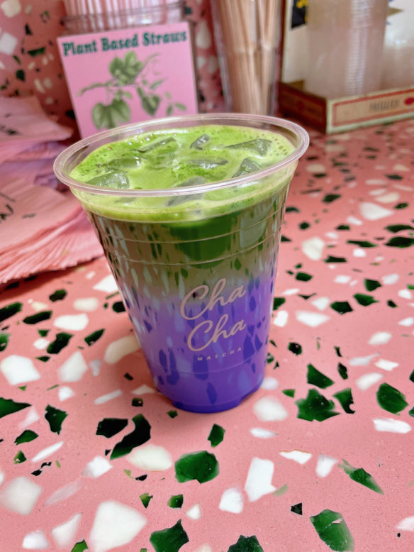 Matcha com lavanda